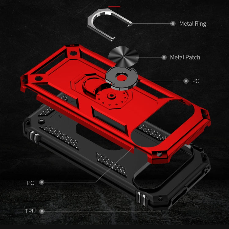 For Google Pixel 9 Shockproof TPU + PC Phone Case with Holder(Red) - Google Cases by PMC TechLife | Online Shopping South Africa | PMC TechLife | Buy Now Pay Later Mobicred
