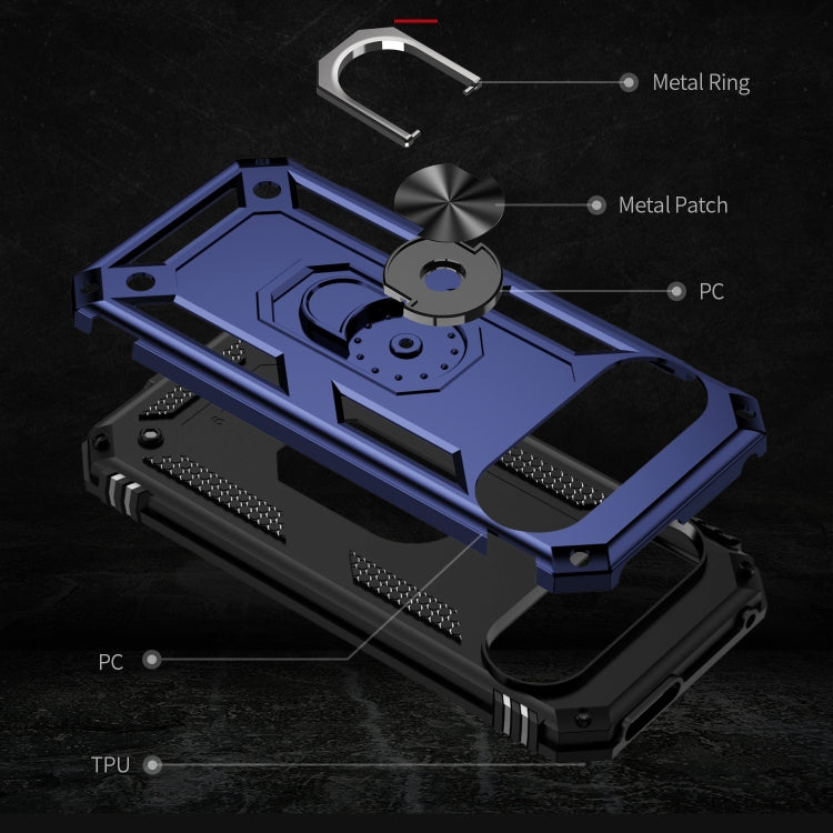 For Google Pixel 9 Shockproof TPU + PC Phone Case with Holder(Blue) - Google Cases by PMC TechLife | Online Shopping South Africa | PMC TechLife | Buy Now Pay Later Mobicred