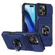 For iPhone 16 Pro TPU+PC Shockproof Card Phone Case with Metal Ring Holder(Blue) - free shipping - PMC TechLife - Order now!