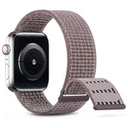 For Apple Watch SE 40mm Dual Hook and Loop Nylon Watch Band(Smoke Purple)