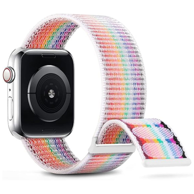 For Apple Watch 42mm Dual Hook and Loop Nylon Watch Band(Rainbow) - Watch Bands by PMC TechLife | Online Shopping South Africa | PMC TechLife