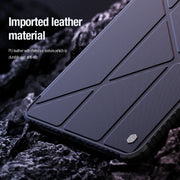 For iPad Air 13 2024 / 2025 NILLKIN Bumper Pro Multi-angle Folding Style Tablet Leather Case(Black)