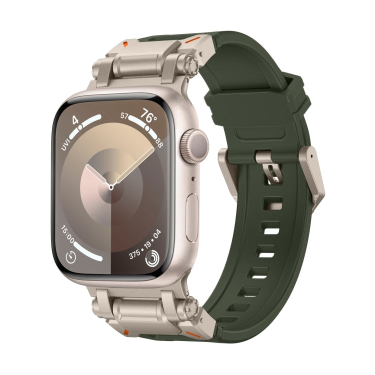 For Apple Watch SE 2022 44mm Explorer TPU Watch Band(Titanium Green) - free shipping - PMC TechLife - Order now!