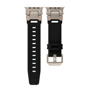 For Apple Watch Series 7 45mm Explorer TPU Watch Band(Titanium Black)