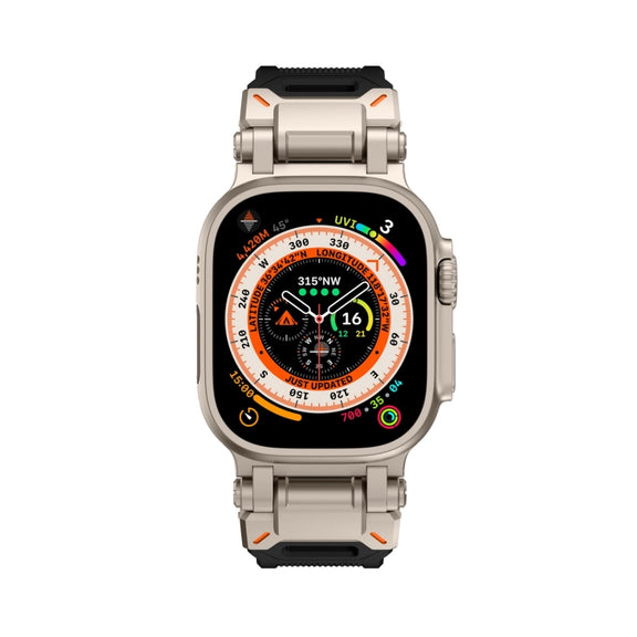 For Apple Watch Series 2 42mm Explorer TPU Watch Band(Titanium Black)