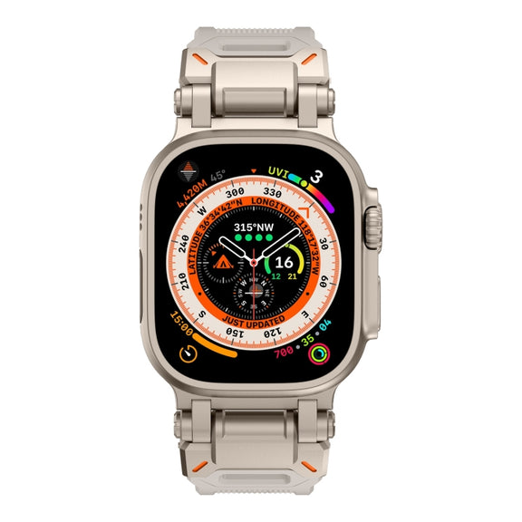 For Apple Watch Series 2 42mm Explorer TPU Watch Band(Titanium Starlight)