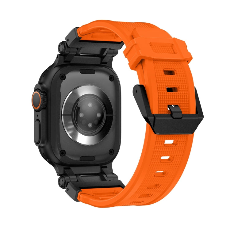 For Apple Watch 42mm Explorer TPU Watch Band(Black Orange)