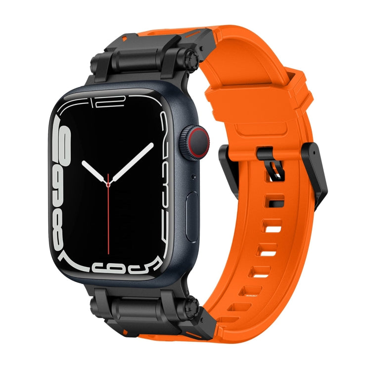 For Apple Watch 42mm Explorer TPU Watch Band(Black Orange) - free shipping - PMC TechLife - Order now!