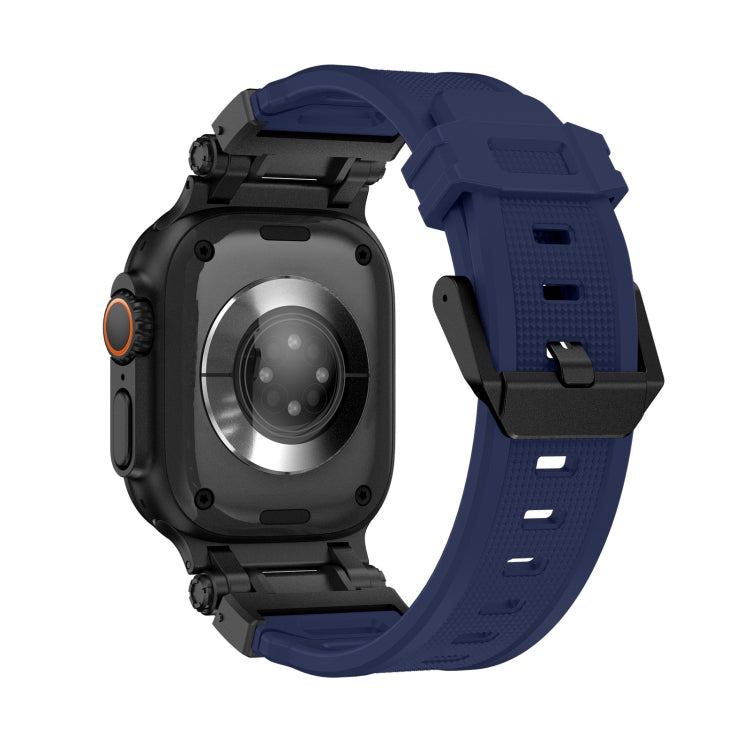 For Apple Watch 42mm Explorer TPU Watch Band(Black Blue)