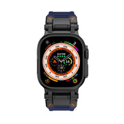For Apple Watch 42mm Explorer TPU Watch Band(Black Blue)
