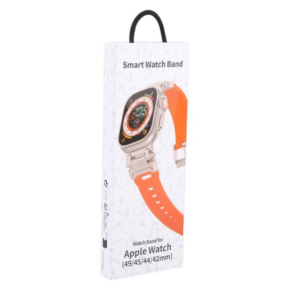 For Apple Watch 42mm Explorer TPU Watch Band(Black Blue)