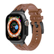 For Apple Watch Ultra 2 49mm Crocodile Texture Liquid Silicone Watch Band(Black Yellow Brown) - Watch Bands by PMC TechLife | Online Shopping South Africa | PMC TechLife