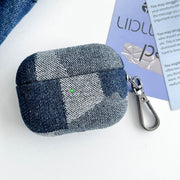 For AirPods Pro 2 Stitching Denim Cloth Bluetooth Earphone Protective Case(Light Color Irregular)