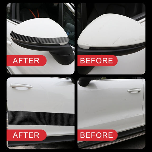 Universal Car Carbon Fiber Door Anti-collision Strip Protection Guards Trims Stickers Tape, Size:7cm x 10m