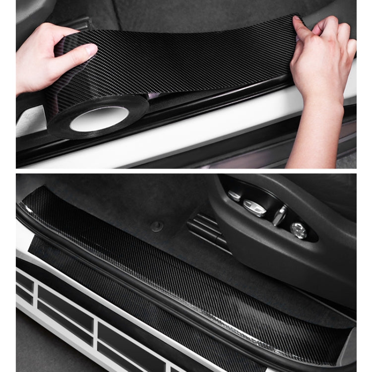 Universal Car Carbon Fiber Door Anti-collision Strip Protection Guards Trims Stickers Tape, Size:10cm x 10m