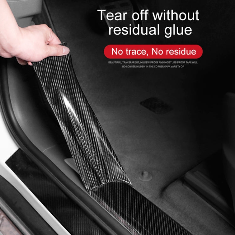 Universal Car Carbon Fiber Door Anti-collision Strip Protection Guards Trims Stickers Tape, Size:10cm x 10m