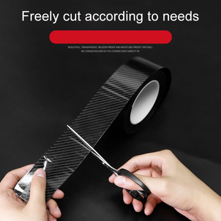 Universal Car Carbon Fiber Door Anti-collision Strip Protection Guards Trims Stickers Tape, Size:10cm x 10m