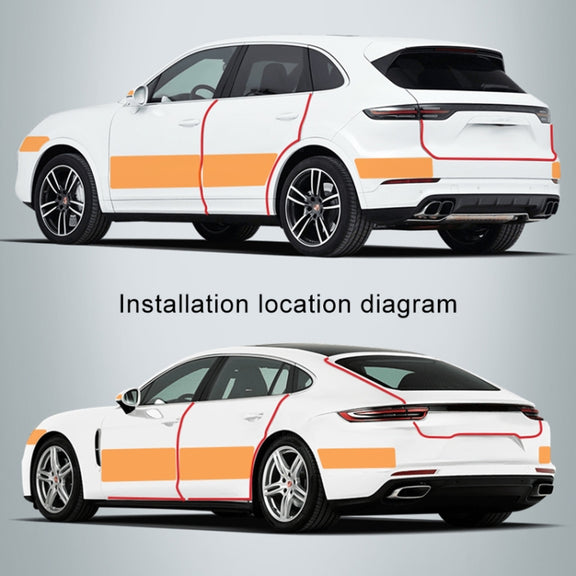 Universal Car Carbon Fiber Door Anti-collision Strip Protection Guards Trims Stickers Tape, Size:10cm x 10m
