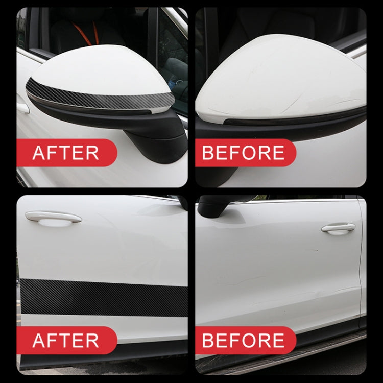 Universal Car Carbon Fiber Door Anti-collision Strip Protection Guards Trims Stickers Tape, Size:10cm x 10m