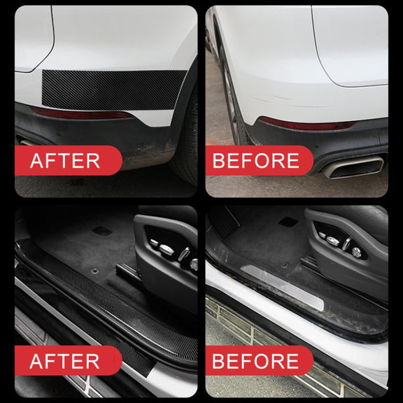Universal Car Carbon Fiber Door Anti-collision Strip Protection Guards Trims Stickers Tape, Size:10cm x 10m