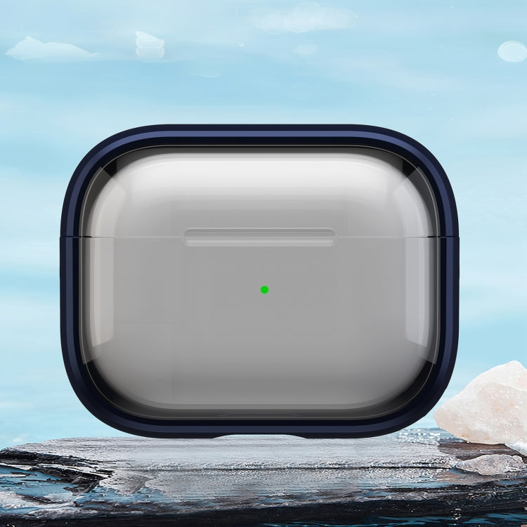 For AirPods Pro 1 TPU Hybrid PC Case with Holder(Dark Blue) - For AirPods Pro by PMC Jewellery | Online Shopping South Africa | PMC Jewellery | Buy Now Pay Later Mobicred