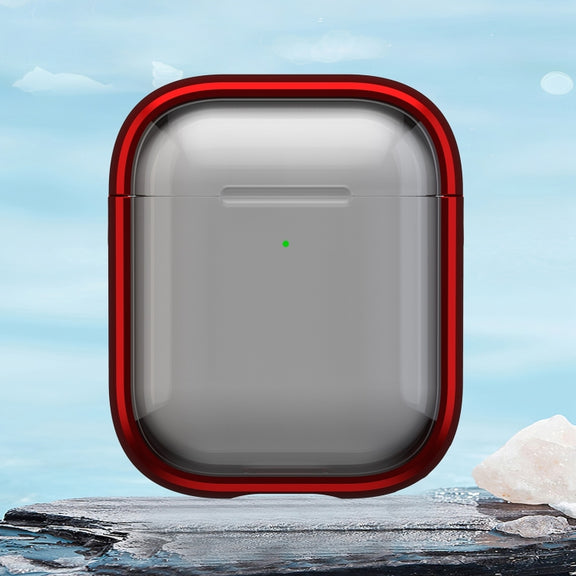 For AirPods 1 / 2 TPU Hybrid PC Case with Holder(Red)
