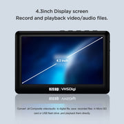 Ezcap 180 VHSDigi 4.3 inch Screen Video Capture Recording Box(Black)