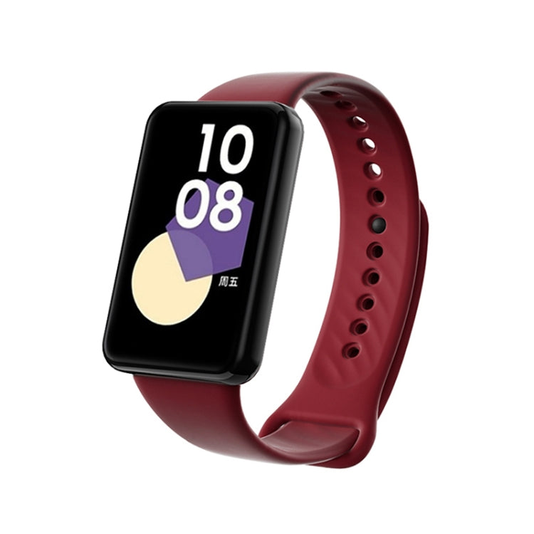 For Honor Band 9 Black Buckle TPU Watch Band(Wine Red) - Watch Bands by PMC TechLife | Online Shopping South Africa | PMC TechLife
