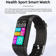 Spovan H7 BT5.3 IP67 1.47 inch Smart Sport Watch, Support Bluetooth Call / Sleep / Blood Oxygen / Heart Rate / Blood Pressure Health Monitor(Blue)