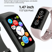Spovan H7 BT5.3 IP67 1.47 inch Smart Sport Watch, Support Bluetooth Call / Sleep / Blood Oxygen / Heart Rate / Blood Pressure Health Monitor(Black)