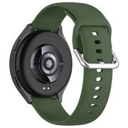 For Xiaomi Watch 2 Solid Color Metal Silver Buckle Silicone Watch Band, Size: S(Army Green)