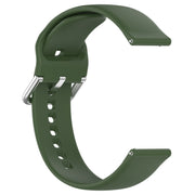For Xiaomi Watch 2 Solid Color Metal Silver Buckle Silicone Watch Band, Size: S(Army Green)