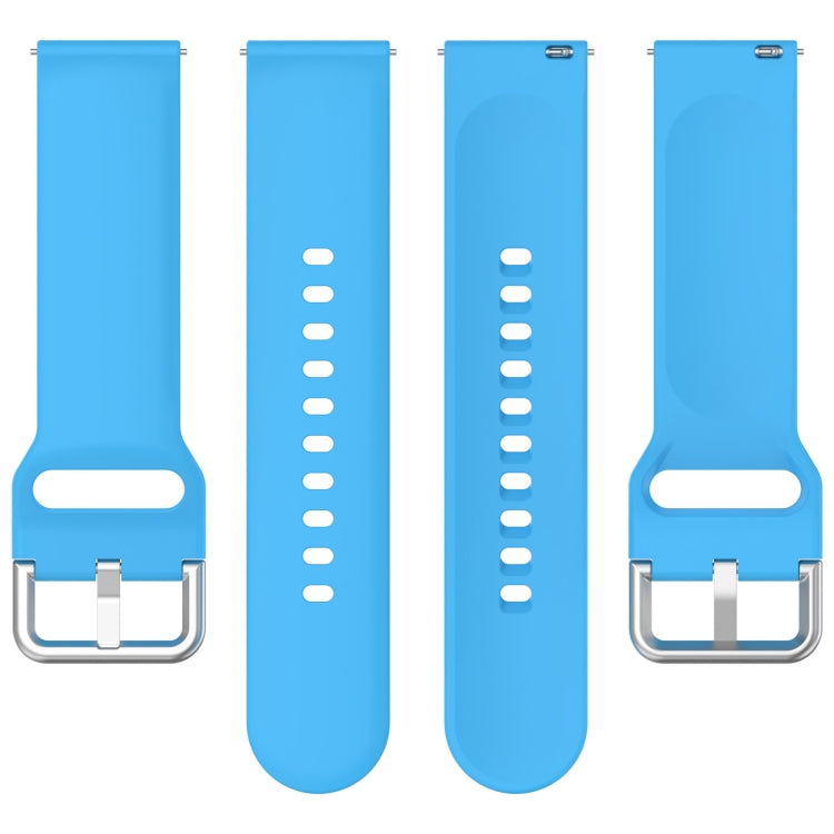 For Xiaomi Watch 2 Solid Color Metal Silver Buckle Silicone Watch Band, Size: S(Sky Blue) - Watch Bands by PMC TechLife | Online Shopping South Africa | PMC TechLife