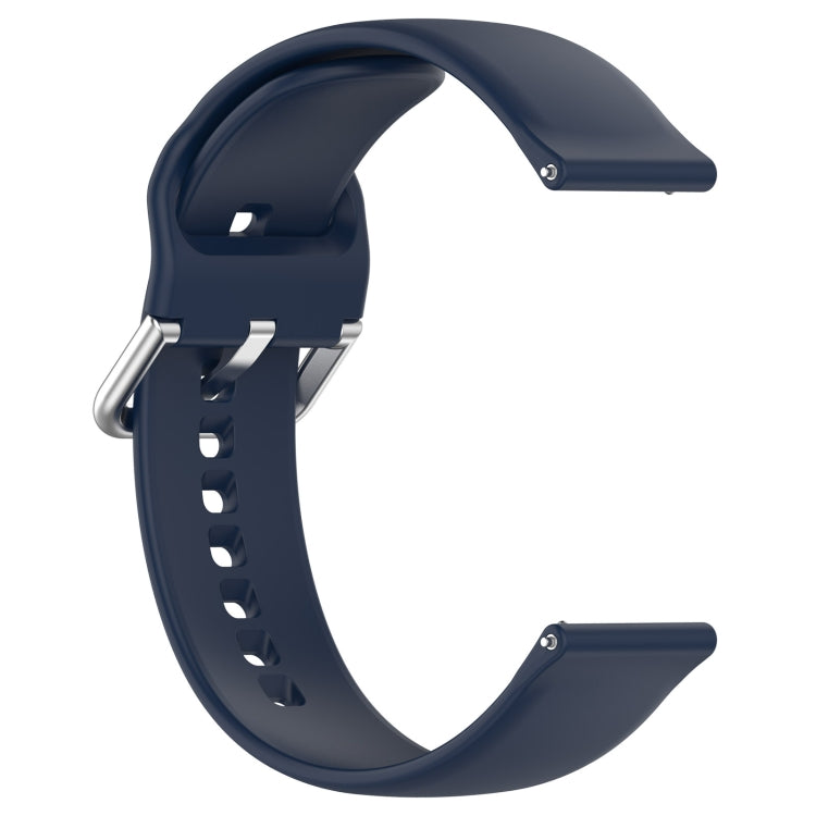 For Xiaomi Watch 2 Solid Color Metal Silver Buckle Silicone Watch Band, Size: S(Midnight Blue) - Watch Bands by PMC TechLife | Online Shopping South Africa | PMC TechLife
