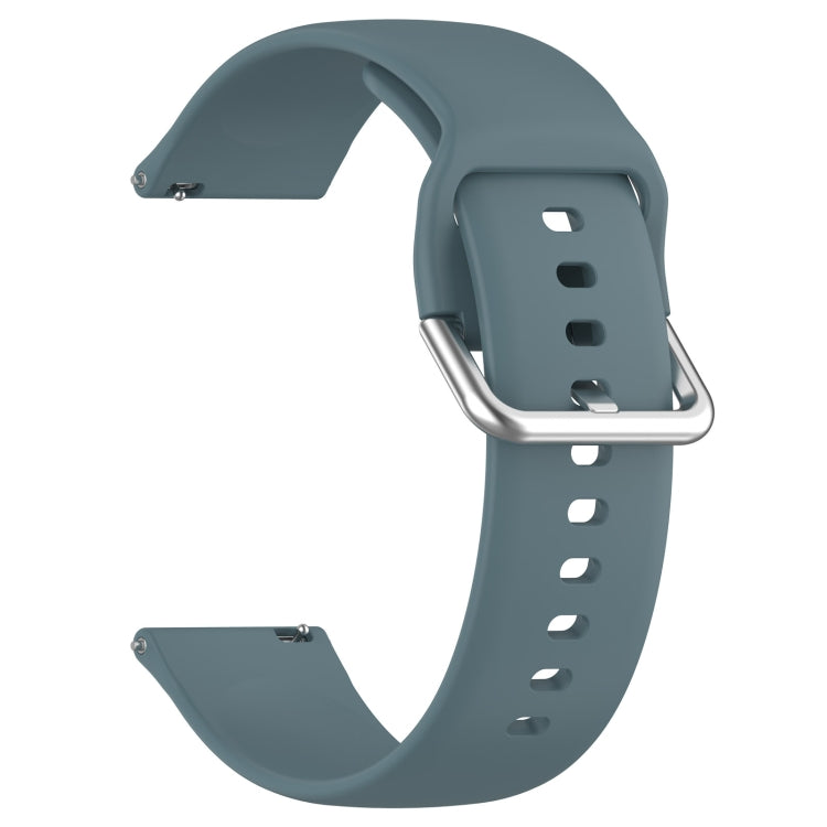For Xiaomi Watch 2 Solid Color Metal Silver Buckle Silicone Watch Band, Size: S(Rock Blue) - Watch Bands by PMC TechLife | Online Shopping South Africa | PMC TechLife