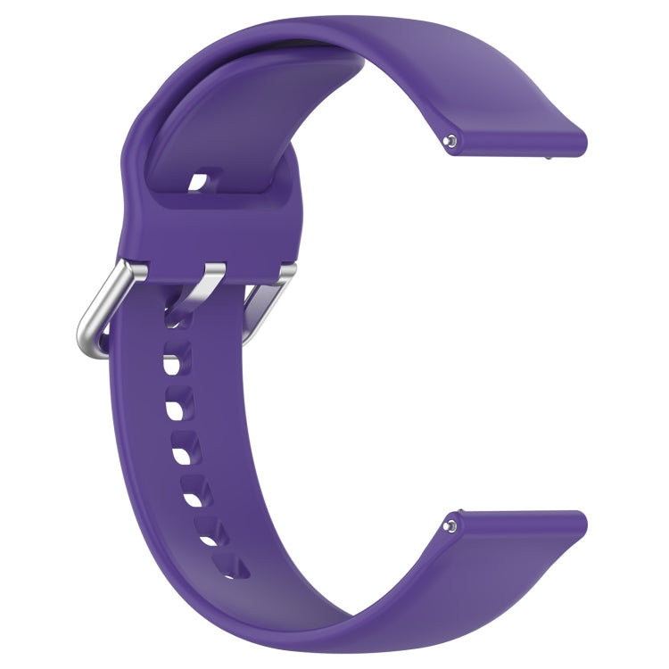For Xiaomi Watch 2 Solid Color Metal Silver Buckle Silicone Watch Band, Size: S(Purple) - Watch Bands by PMC TechLife | Online Shopping South Africa | PMC TechLife