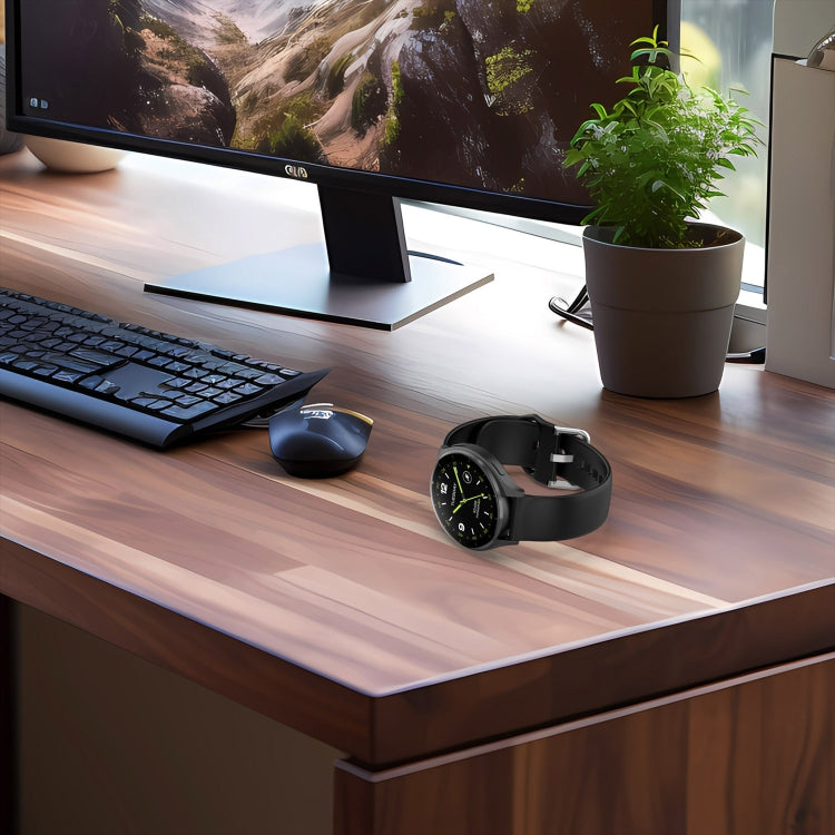 For Xiaomi Watch 2 Solid Color Metal Silver Buckle Silicone Watch Band, Size: S(Black) - Watch Bands by PMC TechLife | Online Shopping South Africa | PMC TechLife