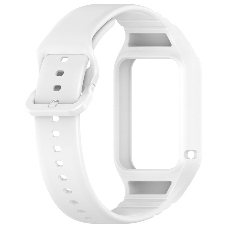 For Xiaomi Mi Band 8 Pro Solid Color Integrated TPU Watch Band(White) - Watch Bands by PMC TechLife | Online Shopping South Africa | PMC TechLife