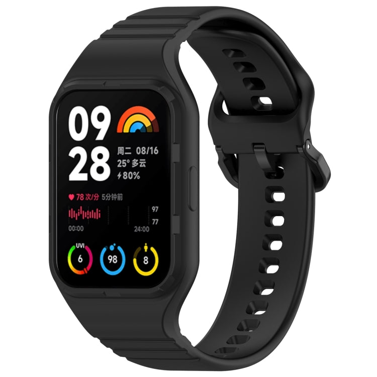 For Xiaomi Mi Band 8 Pro Solid Color Integrated TPU Watch Band(Black) - free shipping - PMC TechLife - Order now!