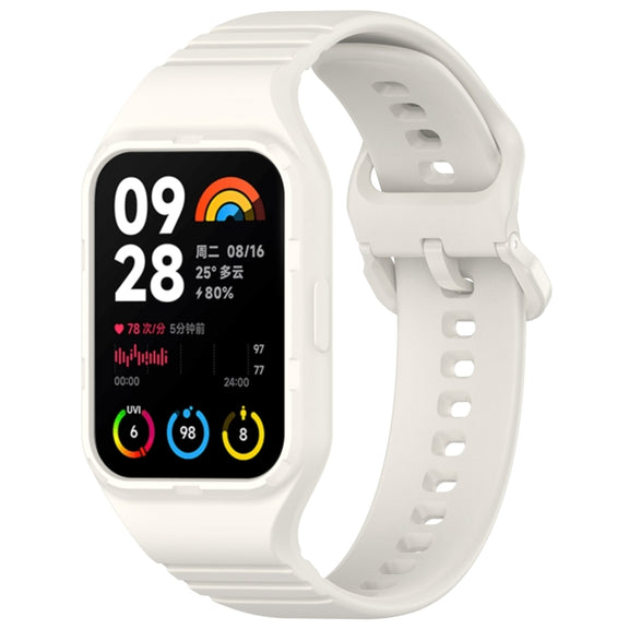 For Xiaomi Mi Band 8 Pro Solid Color Integrated TPU Watch Band(Starlight)