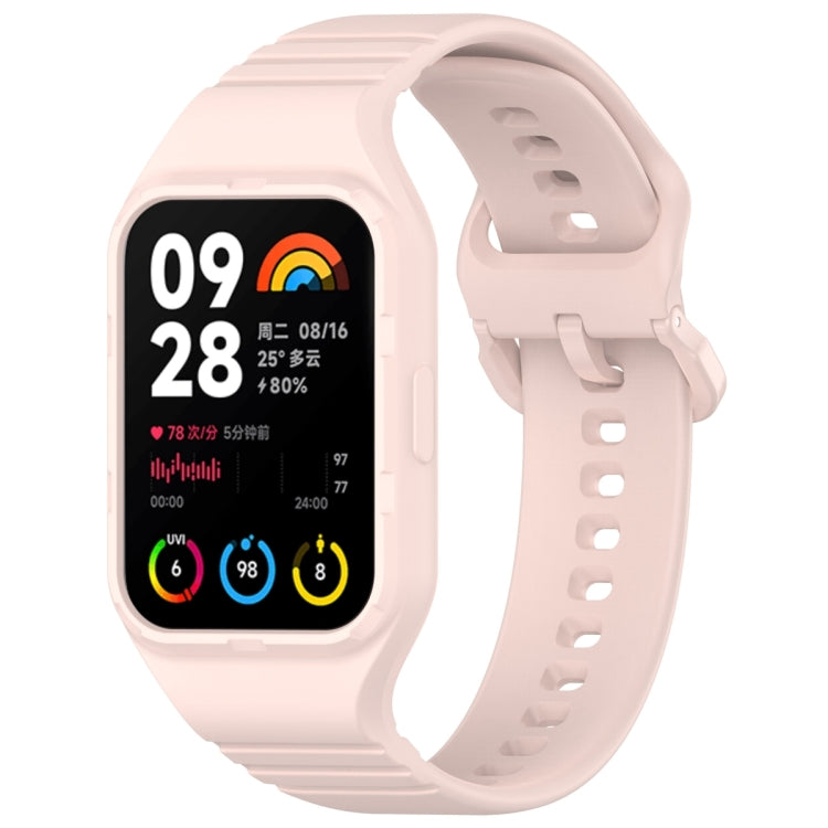 For Xiaomi Mi Band 8 Pro Solid Color Integrated TPU Watch Band(Light Pink) - Watch Bands by PMC TechLife | Online Shopping South Africa | PMC TechLife