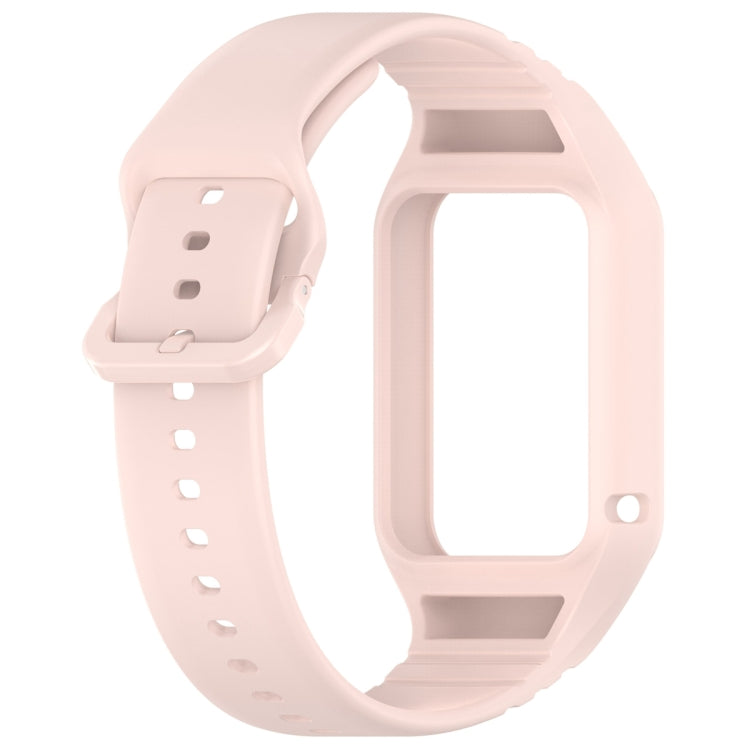 For Xiaomi Mi Band 8 Pro Solid Color Integrated TPU Watch Band(Light Pink) - Watch Bands by PMC TechLife | Online Shopping South Africa | PMC TechLife