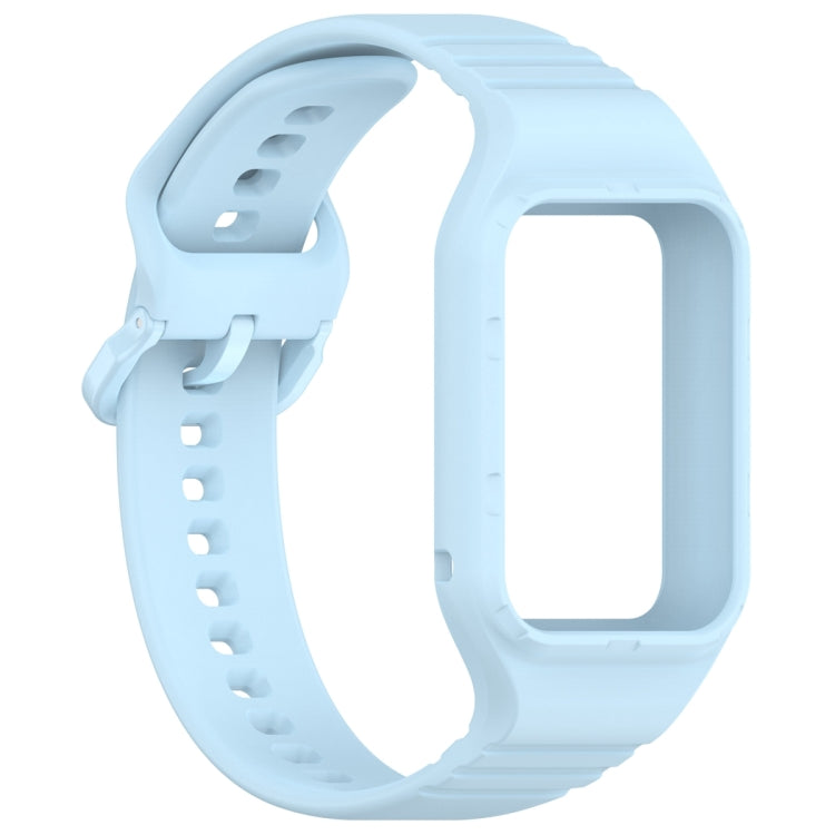 For Xiaomi Mi Band 8 Pro Solid Color Integrated TPU Watch Band(Light Blue) - Watch Bands by PMC TechLife | Online Shopping South Africa | PMC TechLife