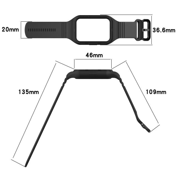 For Xiaomi Mi Band 8 Pro Solid Color Integrated TPU Watch Band(Starlight) - Watch Bands by PMC TechLife | Online Shopping South Africa | PMC TechLife