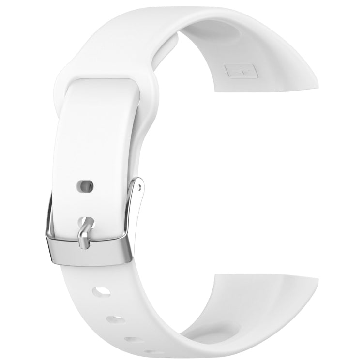 For Mambo Band 6S Solid Color Silver Buckle Silicone Watch Band(White) - Watch Bands by PMC TechLife | Online Shopping South Africa | PMC TechLife