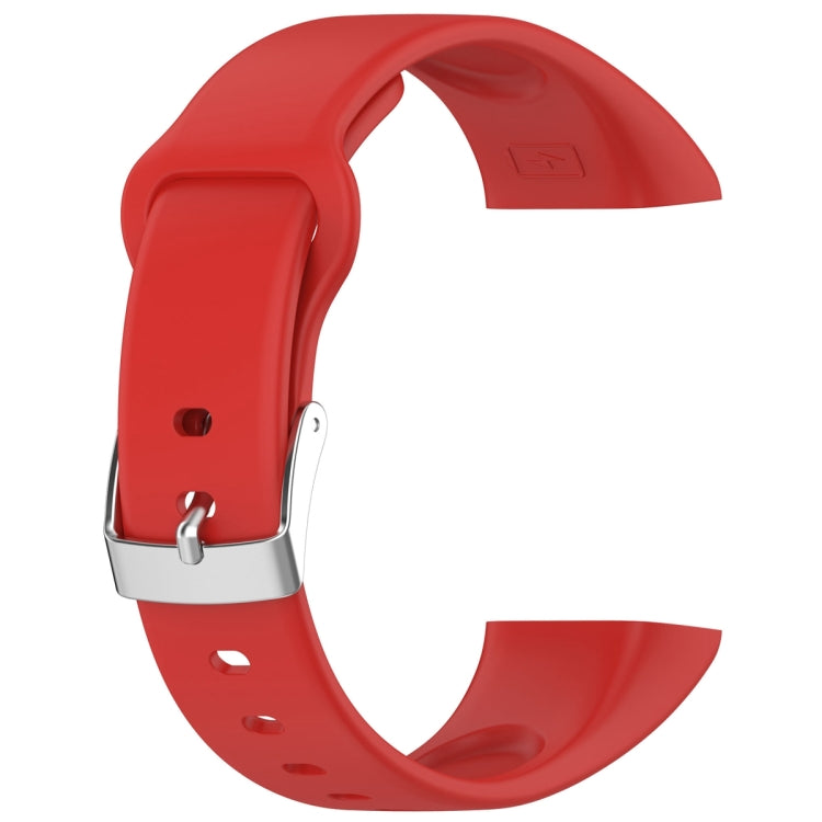 For Mambo Band 6S Solid Color Silver Buckle Silicone Watch Band(Red) - Watch Bands by PMC TechLife | Online Shopping South Africa | PMC TechLife