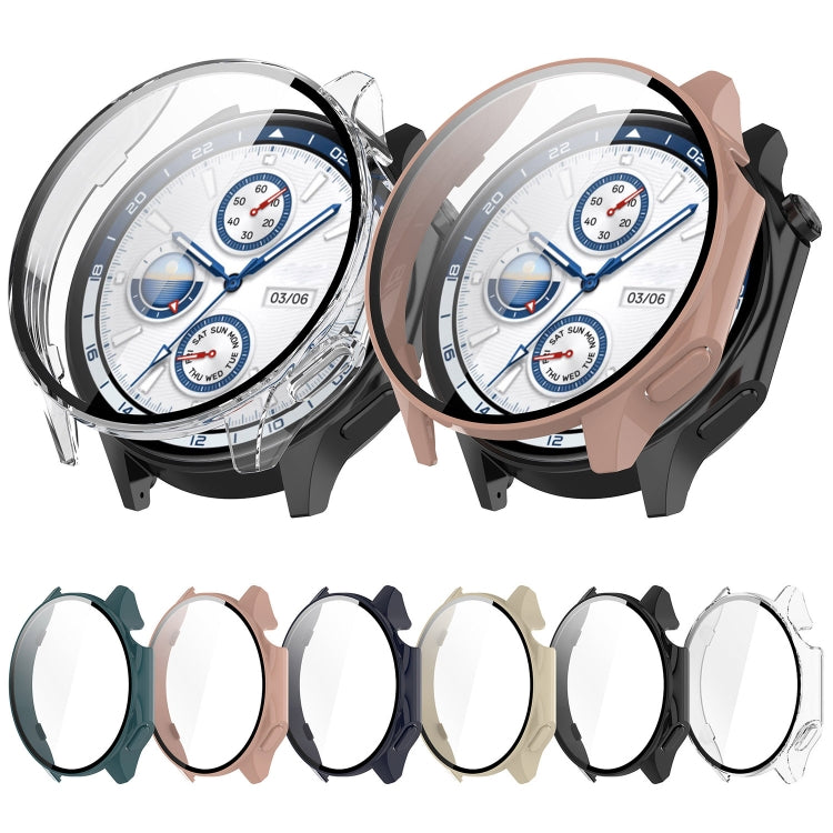 For OnePlus Watch 2 / OPPO Watch X PC + Tempered Film Integrated Watch Protective Case(Transparent) - Watch Case by PMC TechLife | Online Shopping South Africa | PMC TechLife | Buy Now Pay Later Mobicred