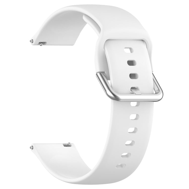 For CMF Watch Pro D395 22mm Solid Color Silver Buckle Silicone Watch Band, Size:L(White) - Watch Bands by PMC TechLife | Online Shopping South Africa | PMC TechLife