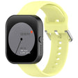 For CMF Watch Pro D395 22mm Solid Color Silver Buckle Silicone Watch Band, Size:S(Yellow) - Watch Bands by PMC TechLife | Online Shopping South Africa | PMC TechLife