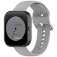 For CMF Watch Pro D395 22mm Solid Color Silver Buckle Silicone Watch Band, Size:S(Grey) - Watch Bands by PMC TechLife | Online Shopping South Africa | PMC TechLife